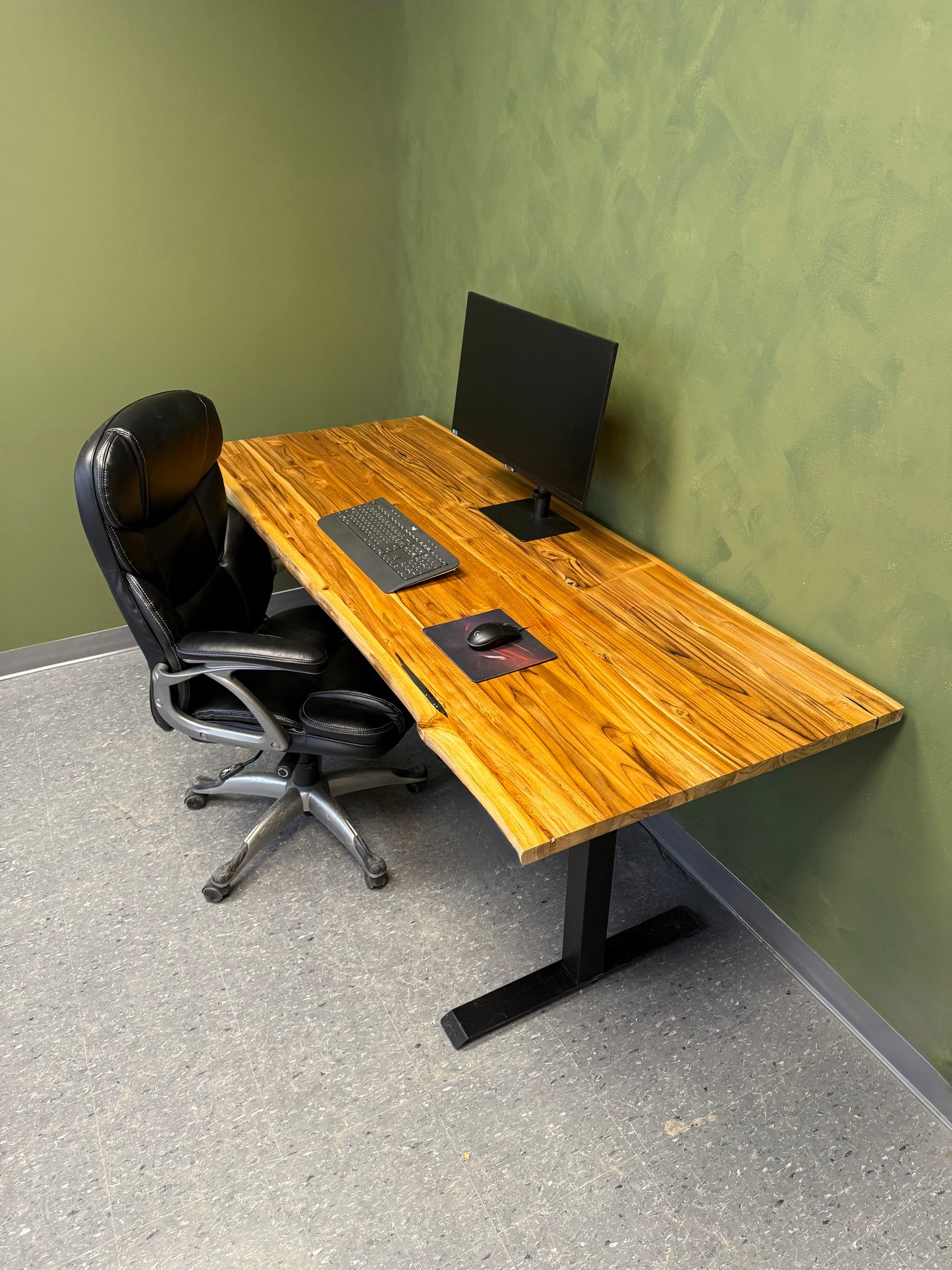 Teak Desk - Live edge