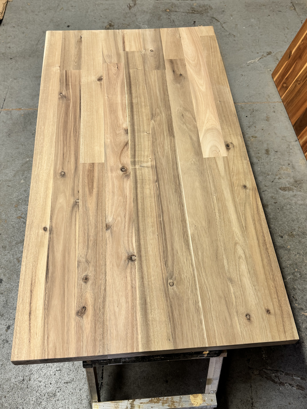 120 x 25.5 x 1.5 Unfinished Acacia Wood Countertop – Wide Plank (Edge-Glued)