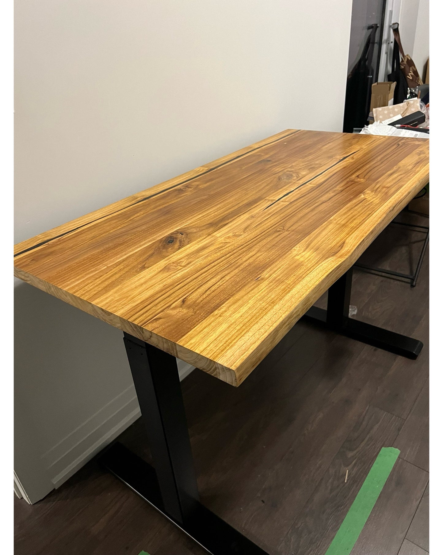 Teak Desk - Live edge