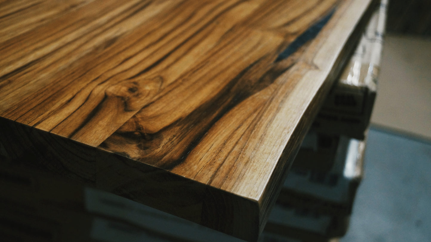 Teak Desk - Live edge