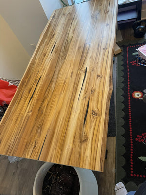 Teak Desk - Live edge