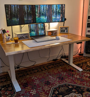 Teak Desk - Live edge