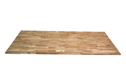 74 x 40 x 1.5 inches Unfinished solid Acacia wood