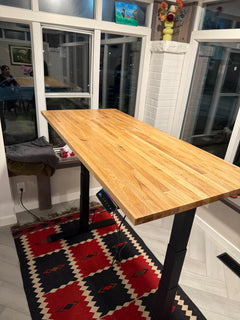 Solid Oak Wood Standing Desk