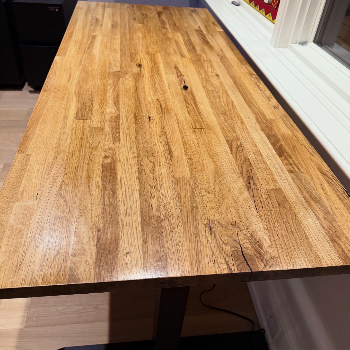 Solid Oak Wood Standing Desk