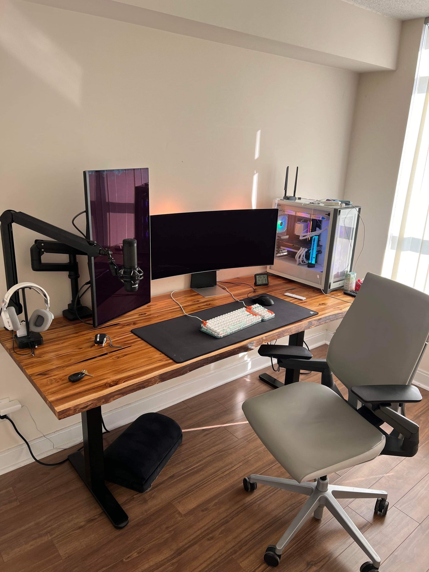 Teak Desk - Live edge