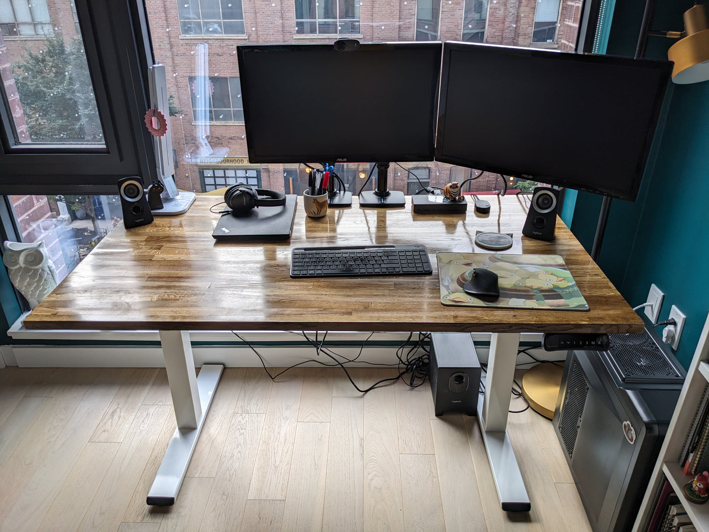 Solid Oakwood standing desk