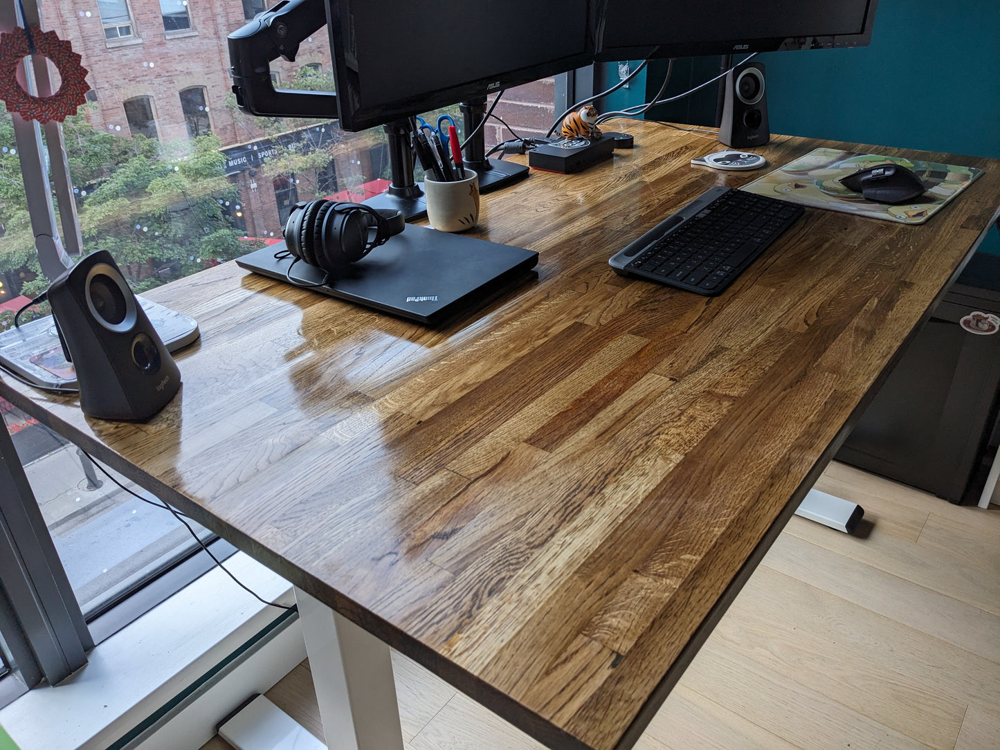 Solid Oakwood standing desk