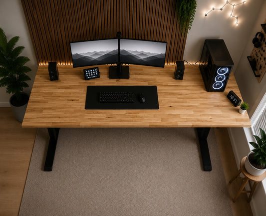 Solid Oak Wood Standing Desk