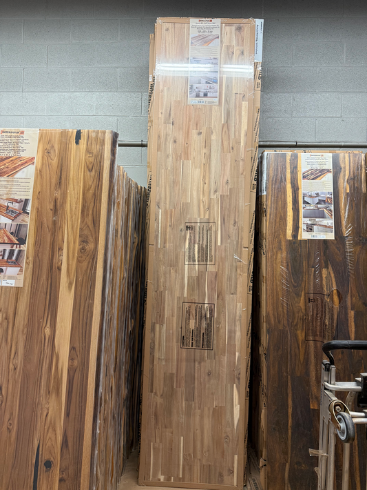 120 x 25.5 x 1.5 Unfinished Acacia Wood Countertop