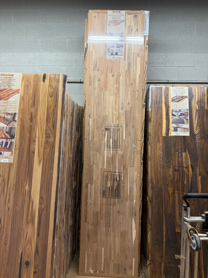 120 x 25.5 x 1.5 Unfinished Acacia Wood Countertop
