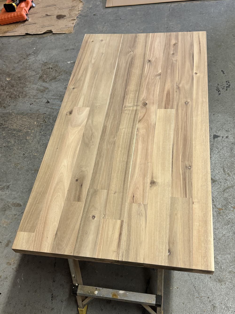 120 x 25.5 x 1.5 Unfinished Acacia Wood Countertop – Wide Plank (Edge-Glued)