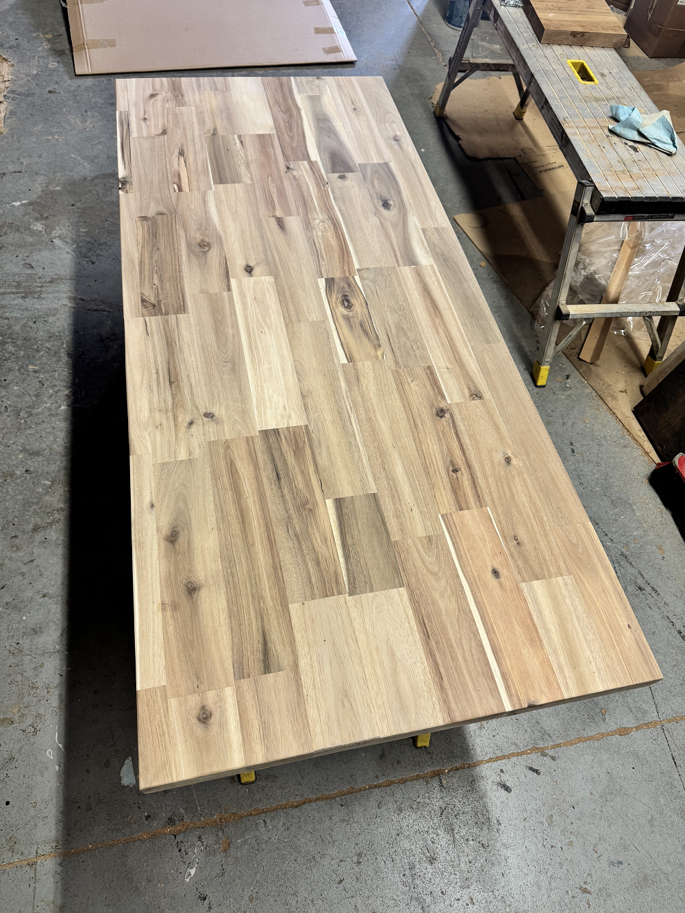 120 x 25.5 x 1.5 Unfinished Acacia Wood Countertop