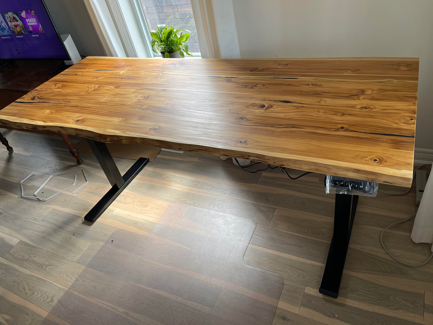 Teak Desk - Live edge